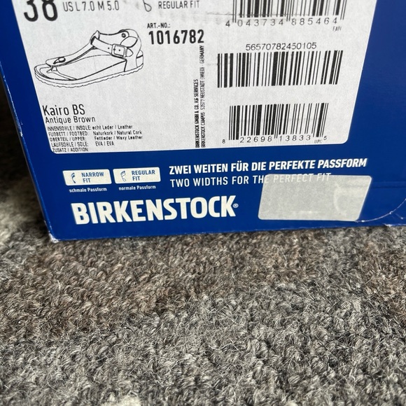 Brand new Birkenstock Kairo Antiqued Brown size 7/ 38 regular width/wide - Picture 6 of 11